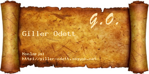 Giller Odett névjegykártya